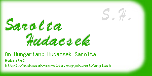 sarolta hudacsek business card